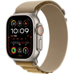 Apple Watch Ultra 2 2024 GPS + Cellular 49mm Natural Titanium Case with Tan Alpine Loop - Large,Model A2986