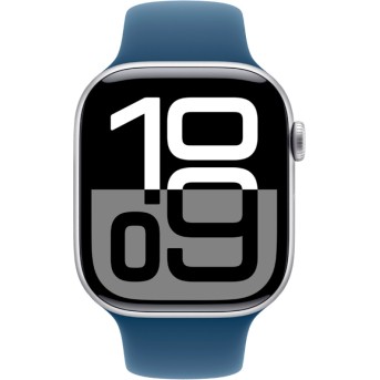 Apple Watch Series 10 GPS 46mm Silver Aluminium Case with Denim Sport Band - M/<wbr>L,Model A2999 - Metoo (6)