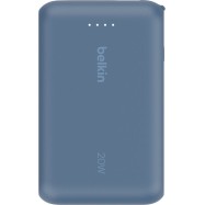 BELKIN 10k PD20w Integrated USB-C Cable Power Bank, Blue..