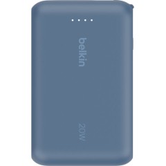 BELKIN 10k PD20w Integrated USB-C Cable Power Bank, Blue..