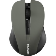 CNE-CMSW1G CANYON мышь, цвет - серый, беспроводная 2.4 Гц, DPI 800/1000/1200 DPI, 3 кнопки и колесо прокрутки, прорезиненное покрытие