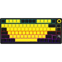LORGAR KBP7075W, Wireless 75% Mechanical Gaming Keyboard Pro, Black/yellow, EN/RU layout..