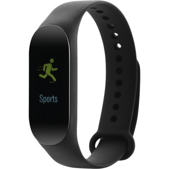 Smart band, colorful 0.96 inch TFT, pedometer, heart rate monitor, 80mAh, multi-sport mode, compatibility with iOS and android, Black, host:40*15.5*10.5mm, strap: 233*12mm, 18g - Metoo (1)