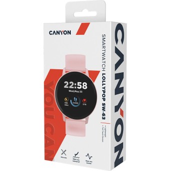 Смарт часы CANYON CNS-SW63PP, розовый - Metoo (6)