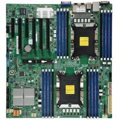 Серверная материнская плата SuperMicro X11DPi NT Motherboard Dual Socket P (LGA 3647) supported, CPU TDP support 205W, 2 UPI up to 10.4 GT/<wbr>s, Intel C622 controller for 14 SATA3 (6 Gbps) ports; RAID 0,1,5,10.