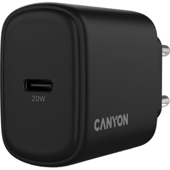 CANYON charger OnCharge 200 20W 1xPD EU Black в Metoo.kz - Metoo (5)