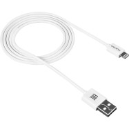 Lightning USB Cable for Apple, round, 1M, White
