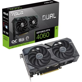 ASUS Video Card NVidia Dual GeForce RTX 4060 OC Edition 8GB GDDR6 VGA with two powerful Axial-tech fans and a 2.5-slot design for broad compatibility, PCIe 4.0, 1xHDMI 2.1a, 3xDisplayPort 1.4a - Metoo (1)