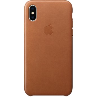 Чехол для смартфона Apple iPhone X Кожаный Светло-коричневый - Metoo (1)