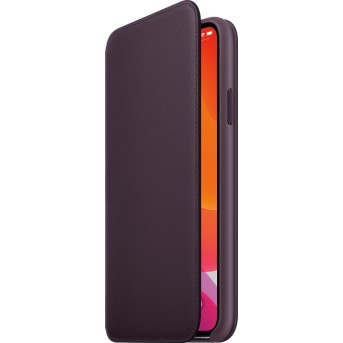 iPhone 11 Pro Max Leather Folio - Aubergine - Metoo (2)