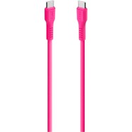 ttec USB-C - USB-C 60W PD/QC Fast Charging/Data Cable, 120cm, Neon Pink..