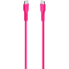 ttec USB-C - USB-C 60W PD/QC Fast Charging/Data Cable, 120cm, Neon Pink..