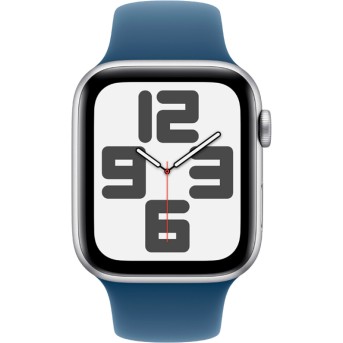 Apple Watch SE 2024 GPS 40mm Silver Aluminium Case with Denim Sport Band - S/<wbr>M,Model A2722 - Metoo (6)