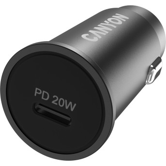 Canyon C-20, PD 20W Pocket size car charger, input: DC12V-24V, output: PD20W, support iPhone12 PD fast charging, Compliant with CE RoHs , Size: 50.6*23.4*23.4, 18g, Black в Metoo.kz - Metoo (4)