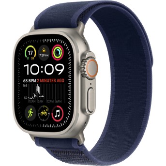 49mm Blue Trail Loop - S/<wbr>M - Natural Titanium Finish - Metoo (2)