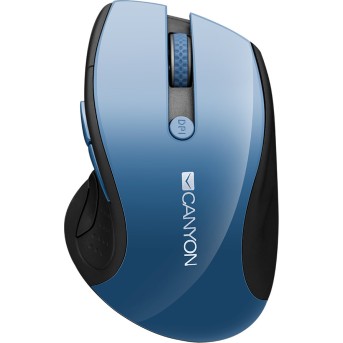 2.4Ghz wireless mouse, optical tracking - blue LED, 6 buttons, DPI 1000/<wbr>1200/<wbr>1600, Blue Gray pearl glossy - Metoo (1)