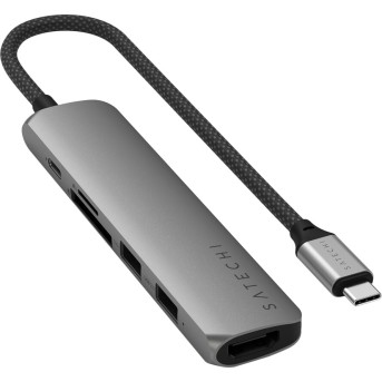 SATECHI 6-in-1 USB-C Slim Multiport Adapter (Space Grey) - Metoo (2)
