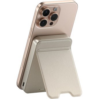 SATECHI Qi2 10K Magnetic Power Bank with Stand (Sand) в Metoo.kz - Metoo (5)