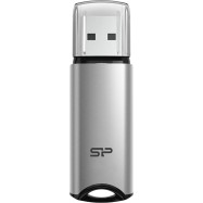Silicon Power Marvel - M02 64GB Pendrive USB 3.2 Gen 1 Silver, Built-in straphole, Aluminum housing
