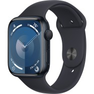 Apple Watch Series 9 GPS 45mm Midnight Aluminium Case with Midnight Sport Band - S/M,Model A2980