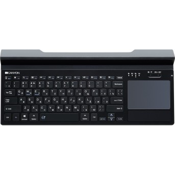 Bluetooth&2.4G wireless keyboard, max. 4 devices can be connected at same time, Bluetooth multi-device mode under Android, iOS, Win8 and Win10 system, touch panel with rubbery hand rest, RU layout, Black, size:397x175.5x27 mm, 614g - Metoo (1)