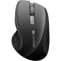 2.4Ghz wireless mouse, optical tracking - blue LED, 6 buttons, DPI 1000/<wbr>1200/<wbr>1600, Black pearl glossy