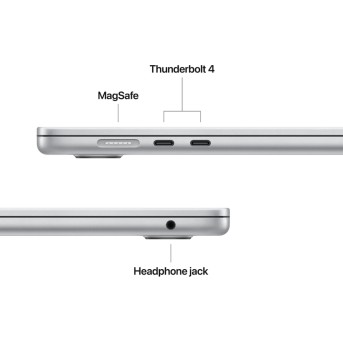 15-inch MacBook Air: Apple M4 chip with 10-core CPU and 10-core GPU, 24GB, 512GB SSD - Silver,Model A3241 - Metoo (9)