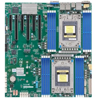 Supermicro main board server MBD-H12DSi-NT6-O, Dual AMD EPYC 7003/<wbr>7002 Series CPUs, 10 SATA3, 2 SATADOM, 4 NVMe, Dual 10GBase-T LAN ports, 1 dedicated IPMI LAN Port, ASPEED AST2600 BMC graphics, 8x 4-pin PWM Fans & Speed control - Metoo (1)