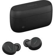 JABRA EVOLVE2 Buds MS, Cradle USB-C MS, Link 380 BT adapter USB-C MS, 30 cm USB-C to USB-A cable, Ear gels, USB-A to USB-C adapter, warranty