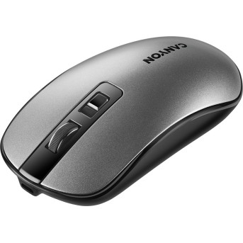 2.4GHz Wireless Rechargeable Mouse with Pixart sensor, 4keys, Silent switch for right/<wbr>left keys,DPI: 800/<wbr>1200/<wbr>1600, Max. usage 50 hours for one time full charged, 300mAh Li-poly battery, Dark grey, cable length 0.6m, 116.4*63.3*32.3mm, 0.075kg - Metoo (3)