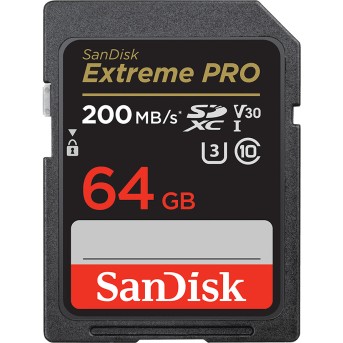 SanDisk Extreme PRO 64GB SDXC Memory Card + 2 years RescuePRO Deluxe up to 200MB/s & 90MB/s Read/Write speeds, UHS-I, Class 10, U3, V30, EAN: 619659188719 в Metoo.kz - Metoo (1)