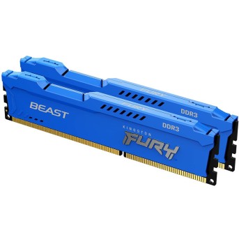 KINGSTON DRAM 16GB 1600MHz DDR3 CL10 DIMM (Kit of 2) FURY Beast Blue EAN: 740617318128 - Metoo (1)