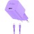 ttec SmartCharger GAN 20W PD Travel Fast Charger + USB-C - USB-C 3A Cable 120cm, Neon Purple в Metoo.kz - Metoo (1)