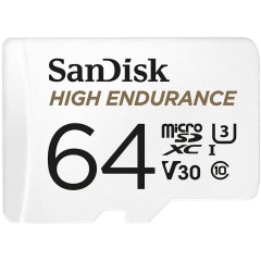 SANDISK 64GB MAX ENDURANCE microSDHC Card with Adapter