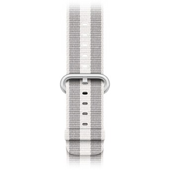 Ремешок для Apple Watch 42mm White Stripe Woven Nylon - Metoo (2)