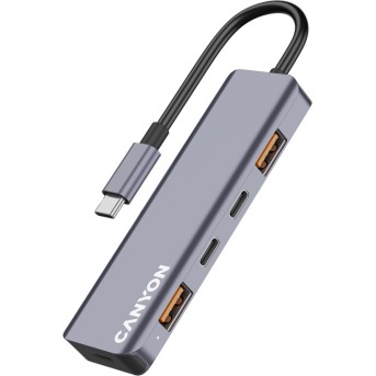 CANYON hub DS-18 5in1 USB-C Grey в Metoo.kz - Metoo (3)