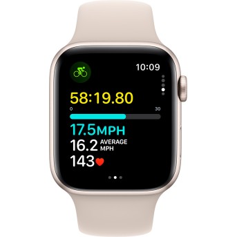 Apple Watch SE GPS 44mm Starlight Aluminium Case with Starlight Sport Band - M/<wbr>L,Model A2723 - Metoo (6)