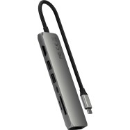 SATECHI 7-in-1 USB-C Slim Multiport Adapter with Ethernet (Space Grey)