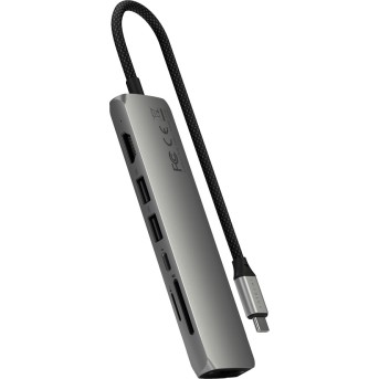 SATECHI 7-in-1 USB-C Slim Multiport Adapter with Ethernet (Space Grey) - Metoo (1)