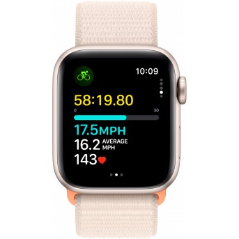 Apple Watch SE GPS 40mm Starlight Aluminium Case with Starlight Sport Loop,Model A2722 - Metoo (12)