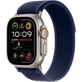 49mm Blue Trail Loop - S/<wbr>M - Natural Titanium Finish - Metoo (4)