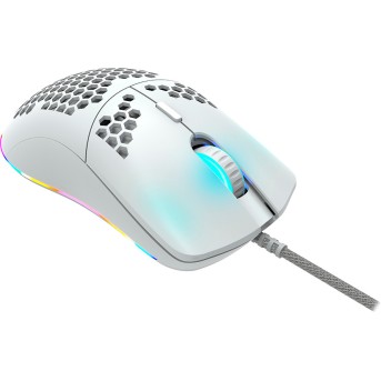 CANYON,Gaming Mouse with 7 programmable buttons, Pixart 3519 optical sensor, 4 levels of DPI and up to 4200, 5 million times key life, 1.65m Ultraweave cable, UPE feet and colorful RGB lights, White, size:128.5x67x37.5mm, 105g - Metoo (3)