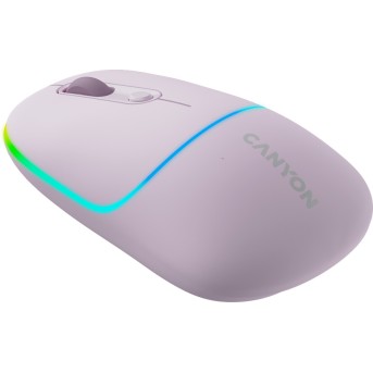 CANYON MW-22, 2 in 1 Wireless optical mouse with 4 buttons,Silent switch for right/<wbr>left keys,DPI 800/<wbr>1200/<wbr>1600, 2 mode(BT/ 2.4GHz), 650mAh Li-poly battery,RGB backlight,Pearl rose, cable length 0.8m, 110*62*34.2mm, 0.085kg - Metoo (2)