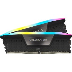 Corsair DDR5, 5200MT/<wbr>s 32GB 2x16GB DIMM, Unbuffered, 40-40-40-77, XMP 3.0, VENGEANCE RGB DDR5 Black Heatspreader, RGB LED, 1.25V, EAN:0840006692850