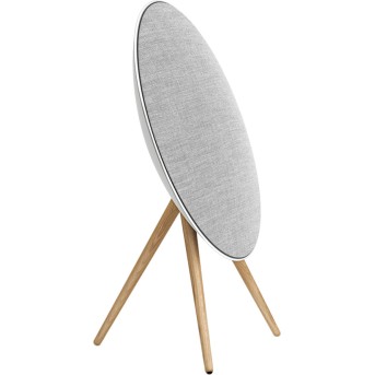 Beosound A9 5th Gen Speaker Natural Alu (Back Grey Mist/<wbr>Cover Kvadrat Light Grey/<wbr>Legs Oak) - Metoo (2)