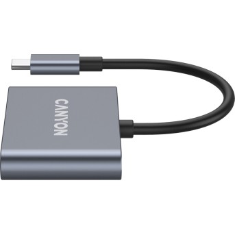 CANYON hub DS-3 3in1 USB-C Dark Grey в Metoo.kz - Metoo (4)