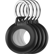 BELKIN Secure Holder - Airtag - Waterproof Keyring - 4 Pack, Black