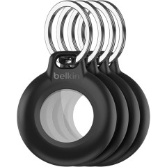 BELKIN Secure Holder - Airtag - Waterproof Keyring - 4 Pack, Black