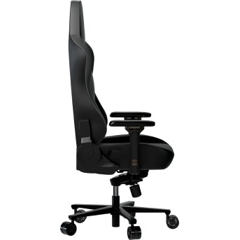 LORGAR Base 311, Gaming chair, PU eco-leather, 1.8 mm metal frame, multiblock mechanism, 4D armrests, 5 Star aluminium base, Class-4 gas lift, 75mm PU casters, Black + grey - Metoo (3)