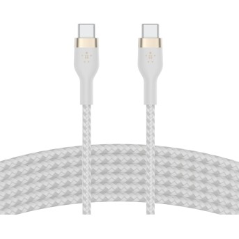 BELKIN USB-C to USB-C 2.0 Braided silicone, 3M, White в Metoo.kz - Metoo (3)